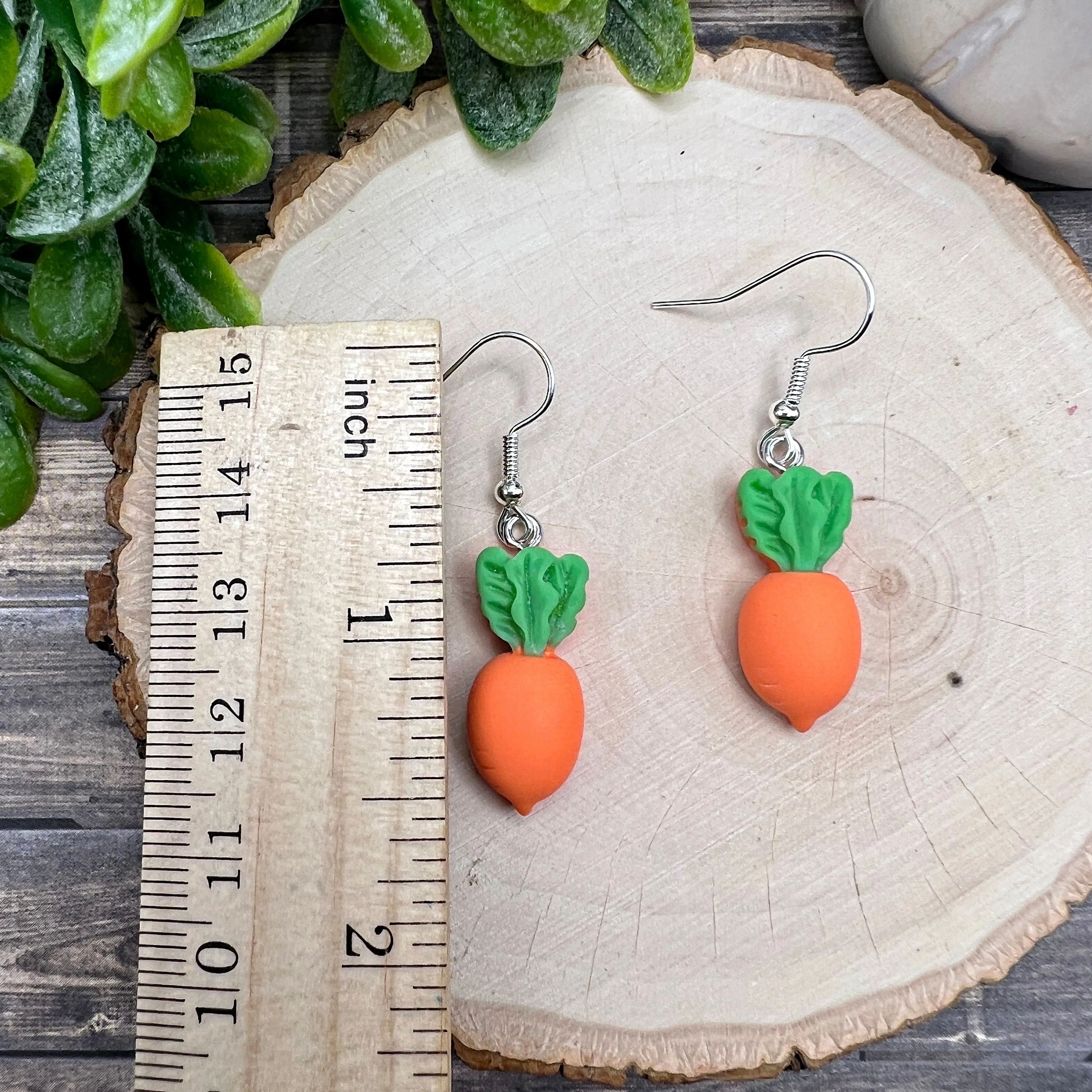 Kawaii Carrot Food Earrings