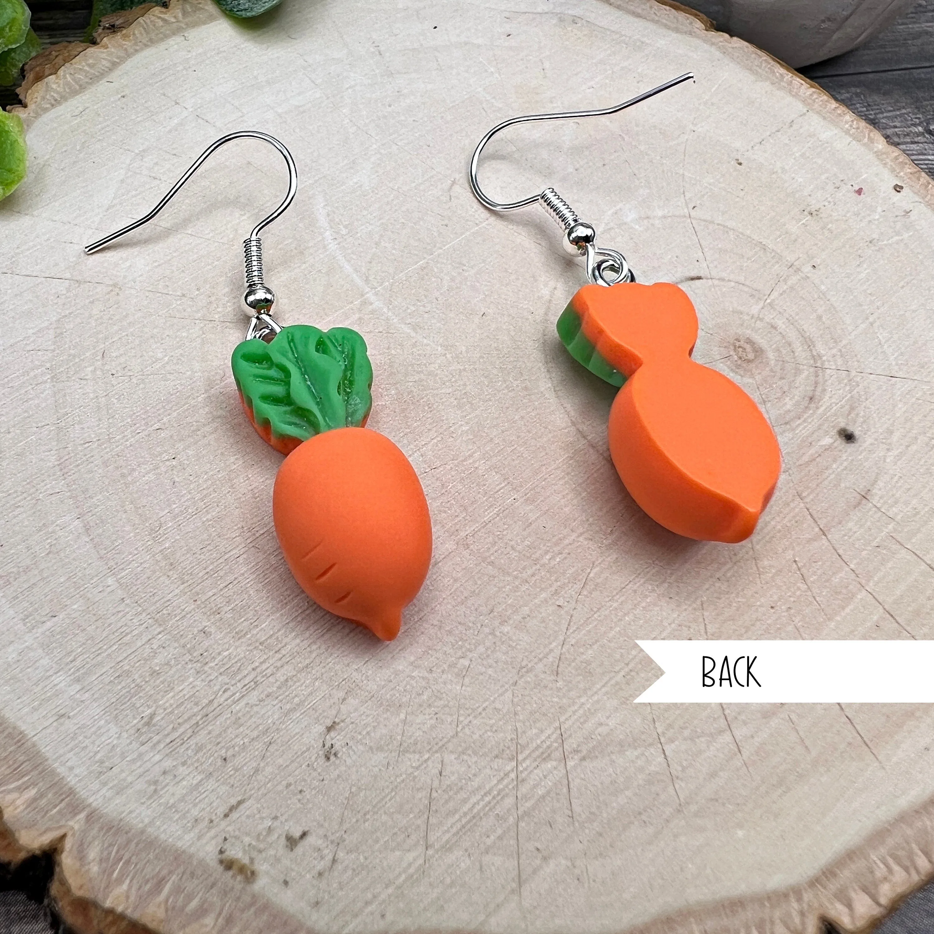 Kawaii Carrot Food Earrings