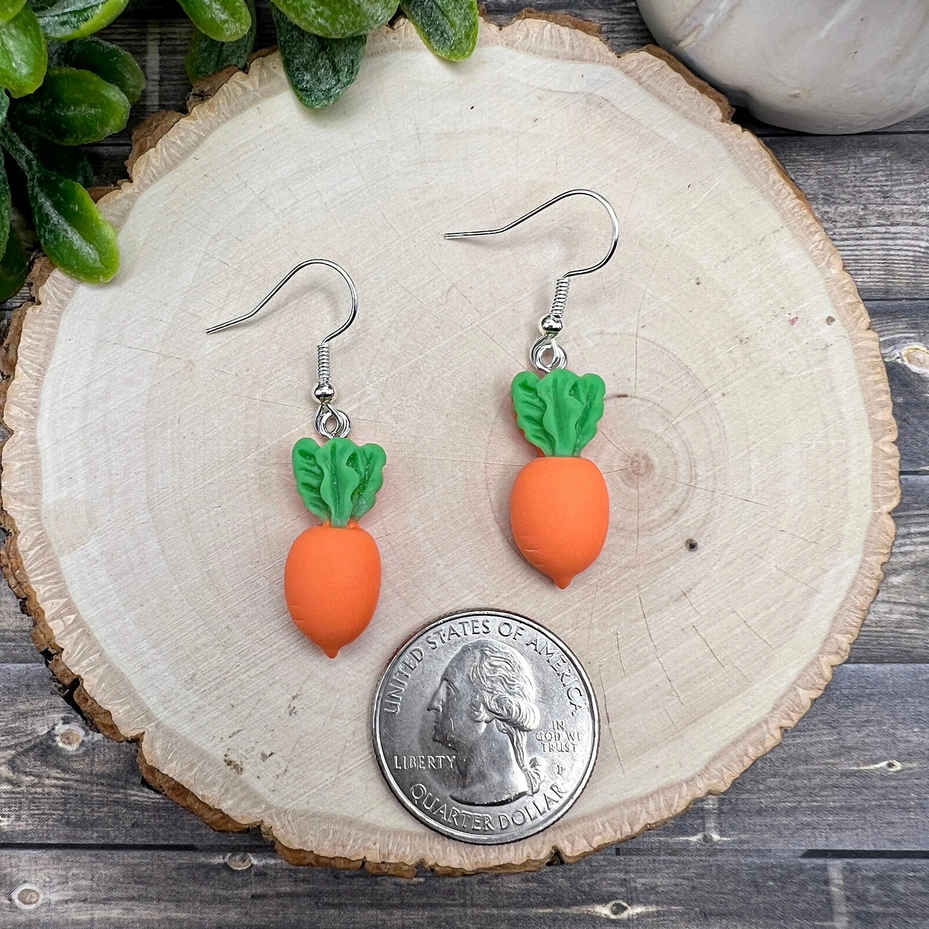 Kawaii Carrot Food Earrings