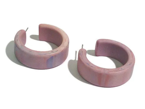 Lavender Matte Parker Hoop Earrings