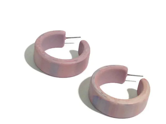 Lavender Matte Parker Hoop Earrings