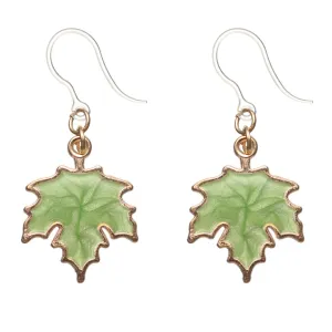 Maple Leaf Dangles Hypoallergenic Earrings for Sensitive Ears Made with Plastic Posts