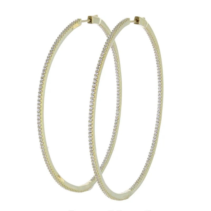 PAVE HOOP EARRING