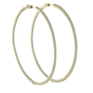 PAVE HOOP EARRING