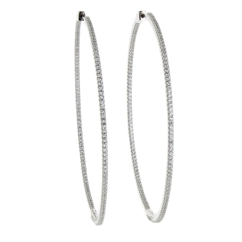 PAVE HOOP EARRING