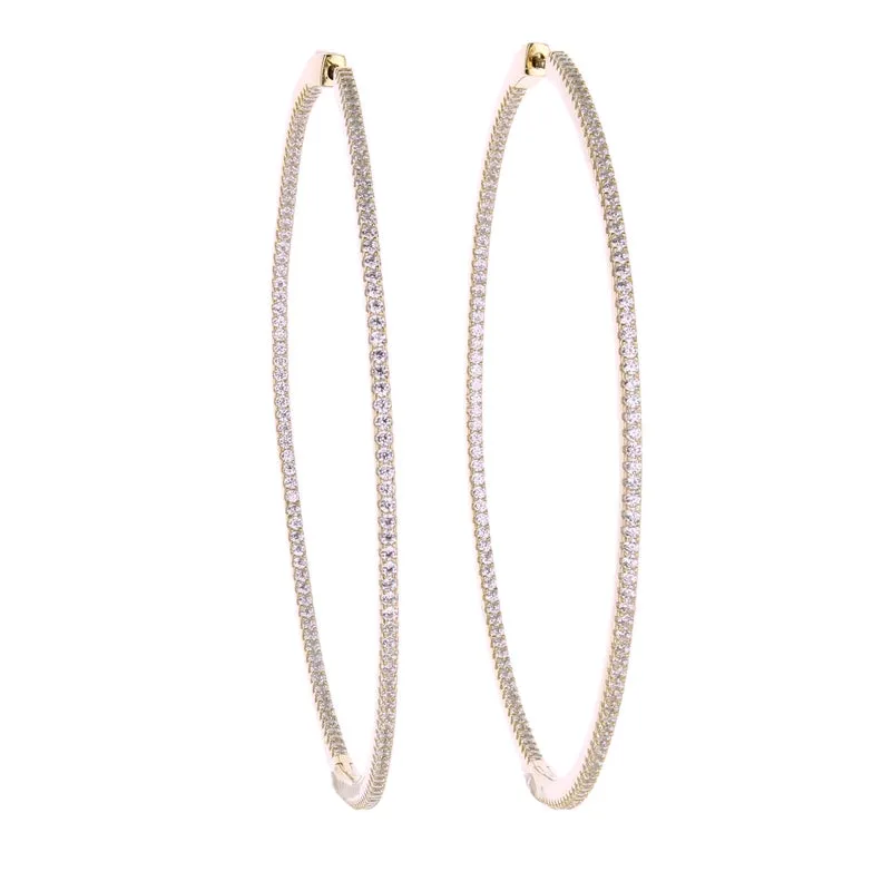 PAVE HOOP EARRING