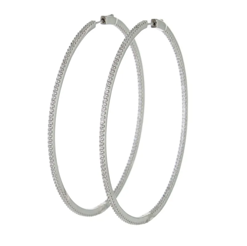 PAVE HOOP EARRING