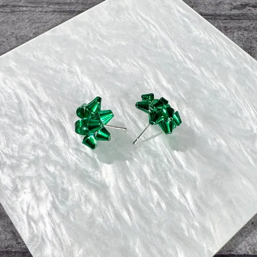 Pretty as a Bow Christmas Color Studs (RED OR GREEN)