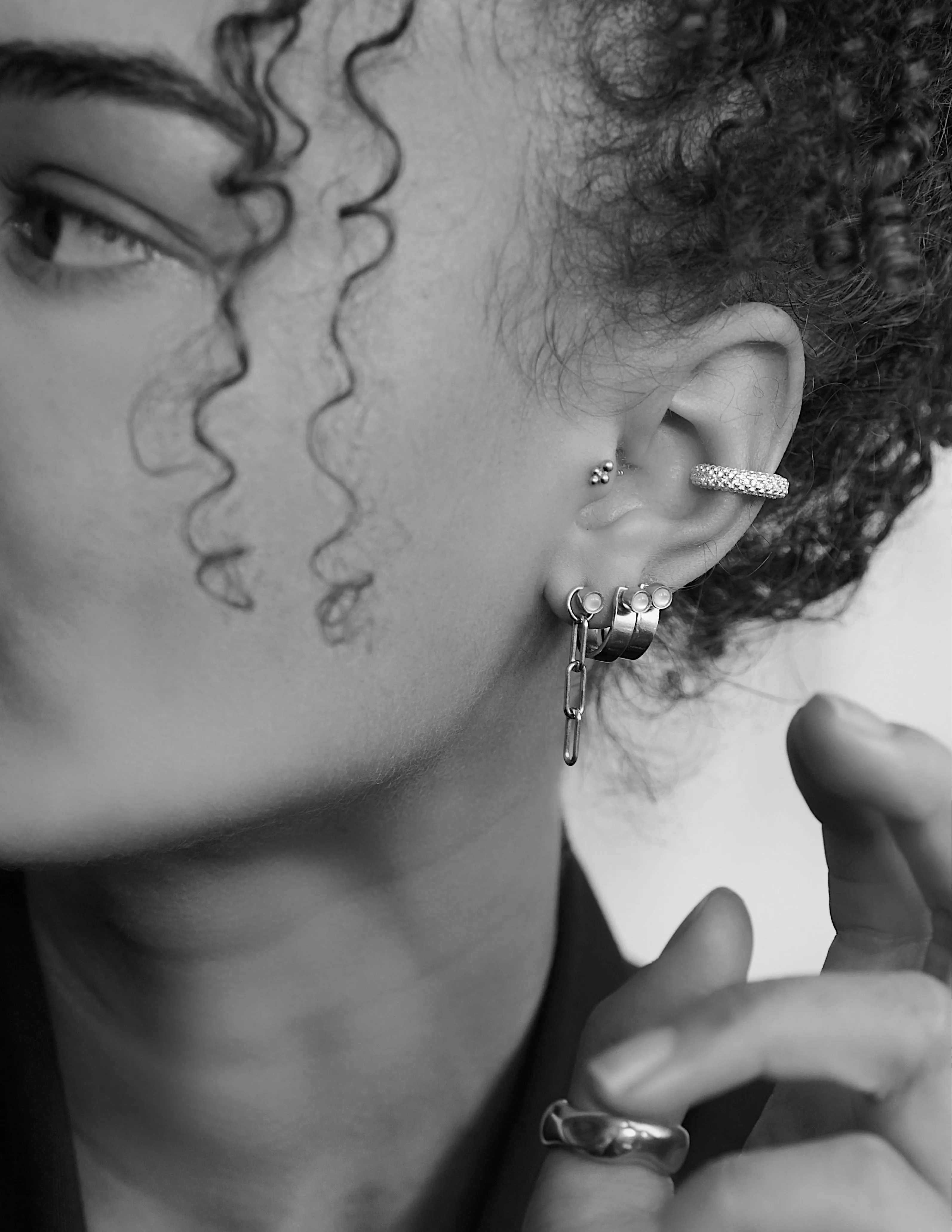 Rae Opal Earring <br>Silver