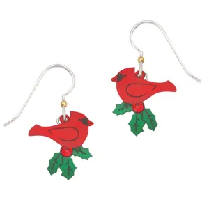 Sienna Sky Cardinal with Holly Holiday Pierced Earrings