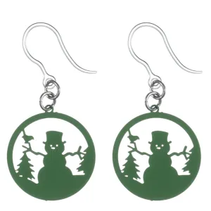 Snowman Ornament Dangles Hypoallergenic Earrings for Sensitive Ears Made with Plastic Posts