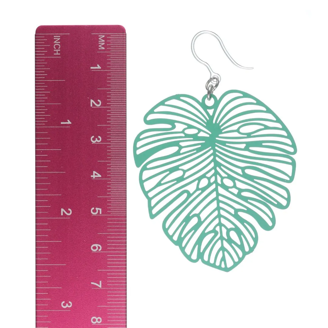 Spunky Leaf Dangles Hypoallergenic Earrings for Sensitive Ears Made with Plastic Posts