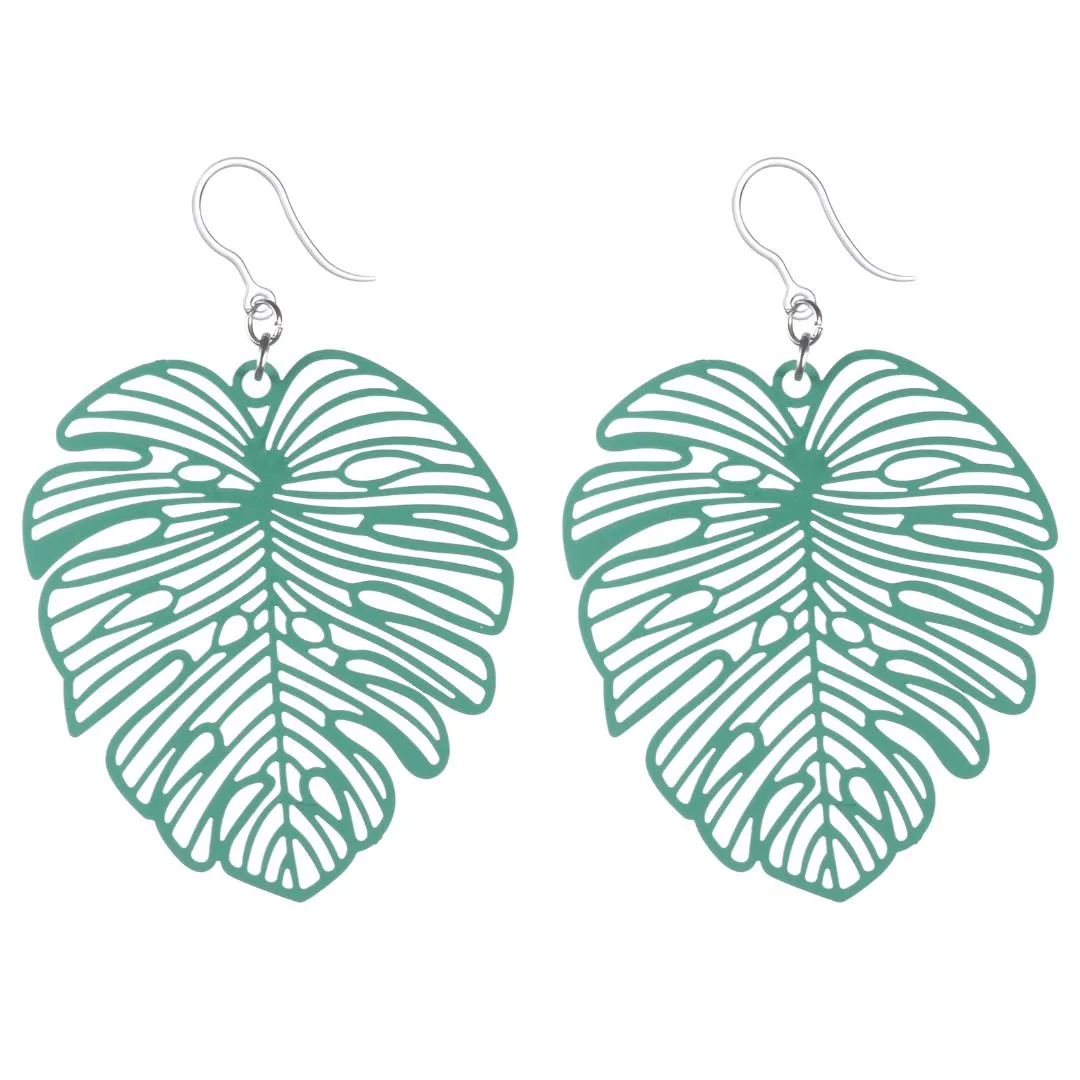 Spunky Leaf Dangles Hypoallergenic Earrings for Sensitive Ears Made with Plastic Posts