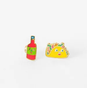 Taco And Hot Sauce Earrings