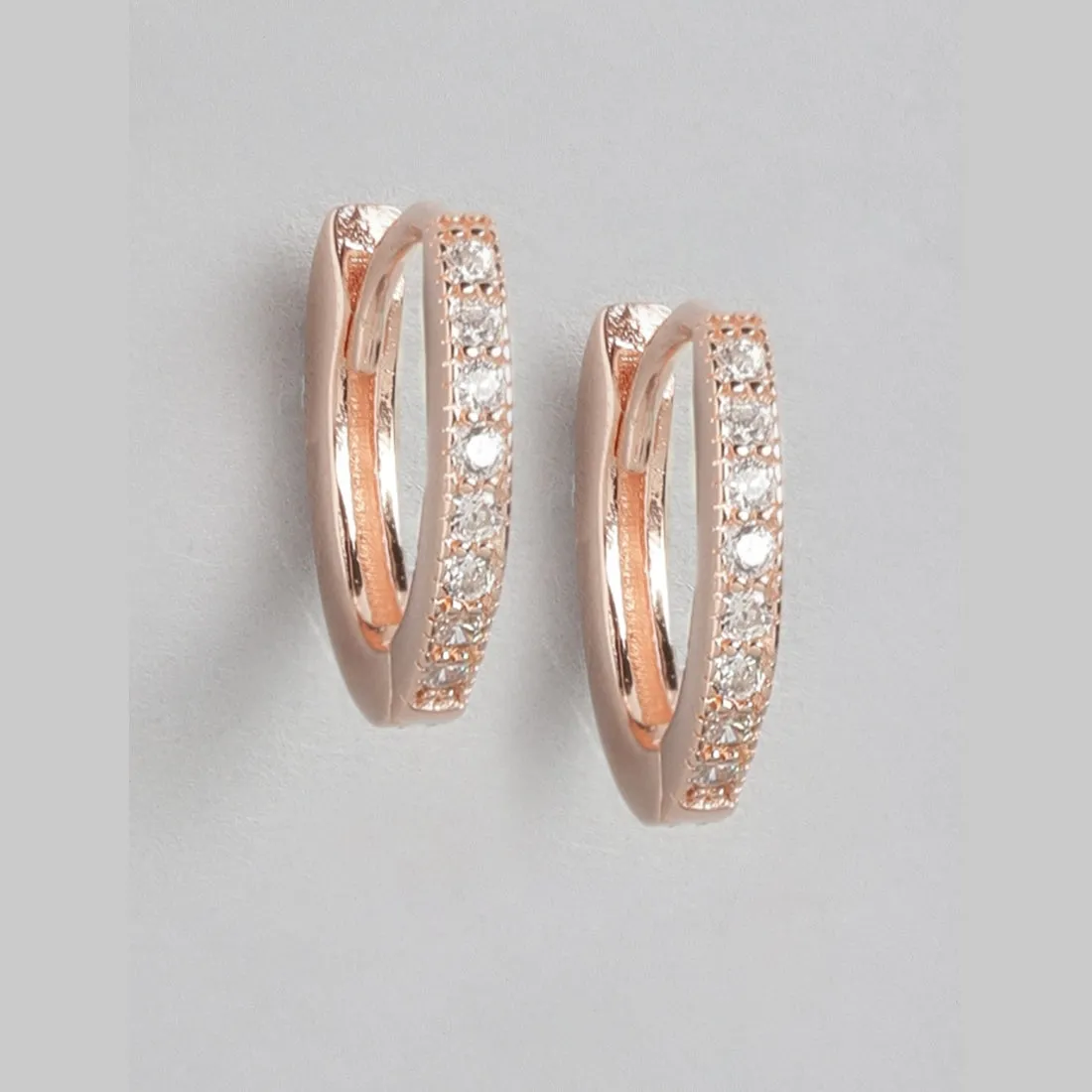 The Whimsical Rose Gold Hoop 925 Silver Earrings