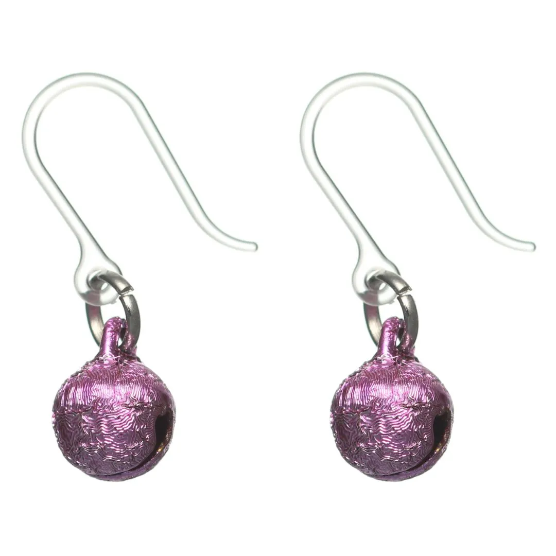 Tiny Jingle Bell Dangles Hypoallergenic Earrings for Sensitive Ears Made with Plastic Posts