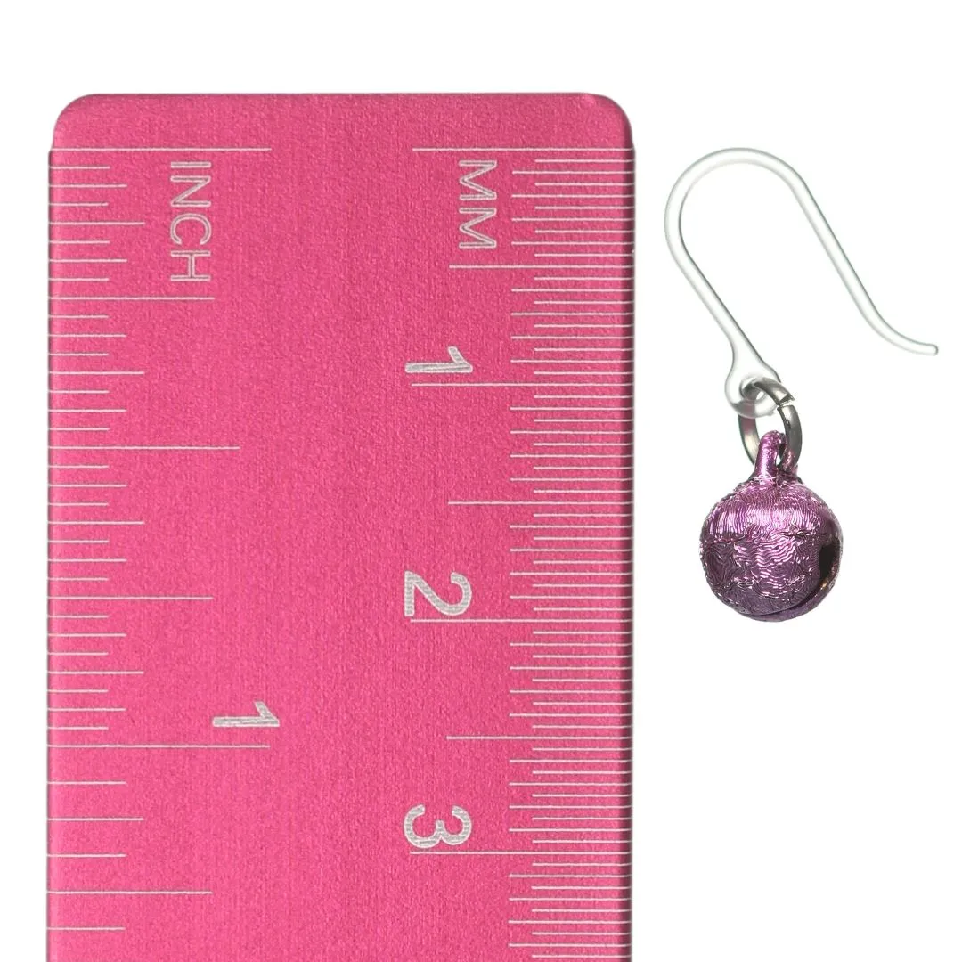 Tiny Jingle Bell Dangles Hypoallergenic Earrings for Sensitive Ears Made with Plastic Posts