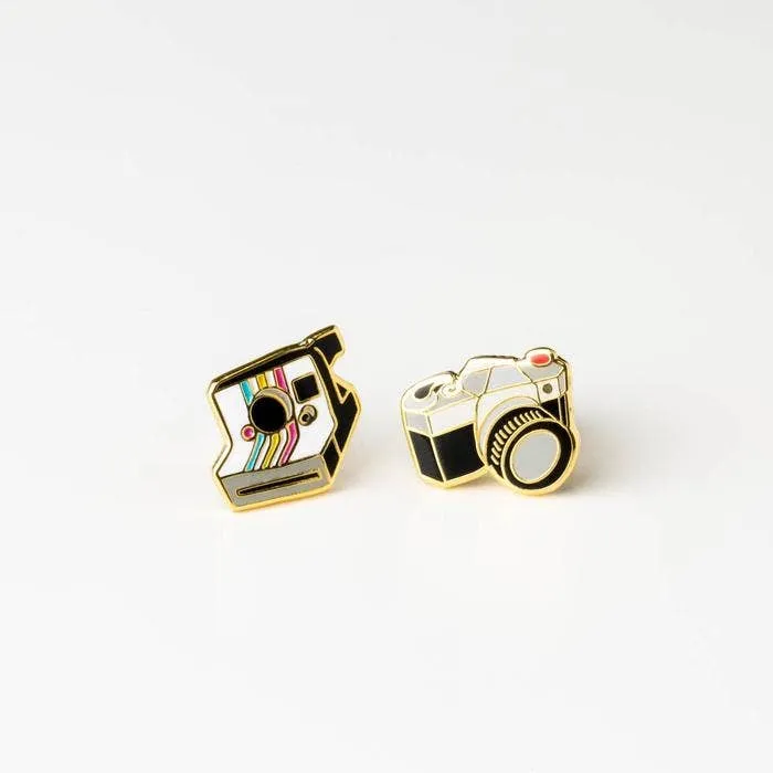 Yellow Owl Workshop - Cameras Earrings - Gold Polaroid Statement Studs